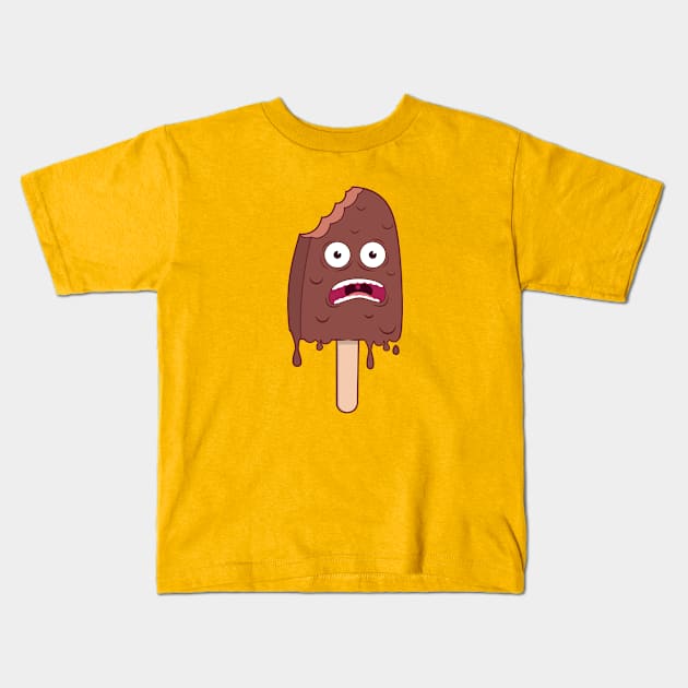Frightened popsicle Kids T-Shirt by JosePepinRD